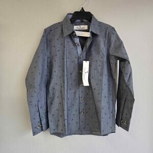 Troy James Genevieve Goings Collection Boys Anchor Button Down Shirt - Size 6-7
